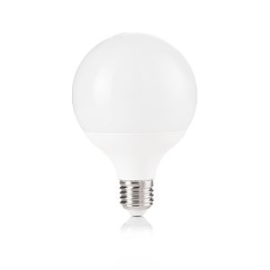 Globe opale blanc 95mm LED 15W E27 3.000°K lumière chaude