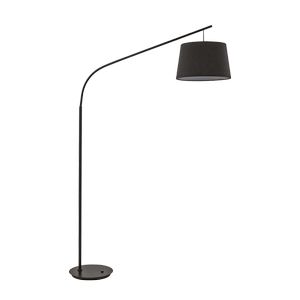 Lampadaire cintré DADDY avec abat-jour finition Noir mat 