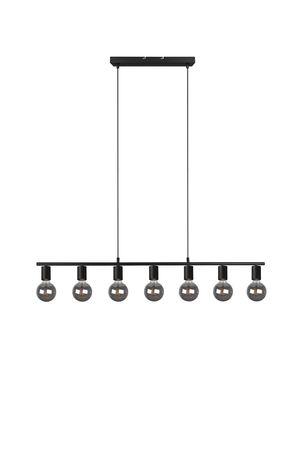 Lustre 7 douilles noir mat VANNES de Triolighting