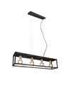 Lustre rectangulaire tubes noirs VITO de Triolighting