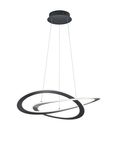 Suspensions anthracite 2 cercles croisés LED OAKLAND