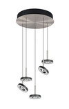 Suspension LED GUANO 5 Lumières - Nickel Mat | Lift Me & Design CCT Anneaux
