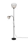 Lampadaire HAVAL grillagé avec liseuse articulée Métal Noir 15+10W max.