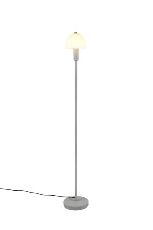 Lampadaire droit GLENN diffuseur blanc finition grise