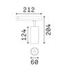 Spot FOX 15W IRC90 1-10V pour rail triphasé finition Noir mat 