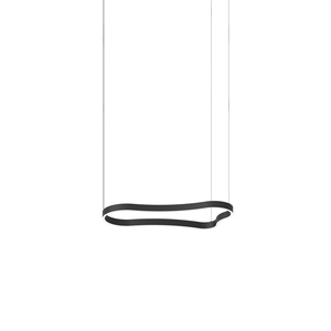 Ideal Lux Waves-1 SP noir - Suspension LED forme ondulée 94 cm noir mat