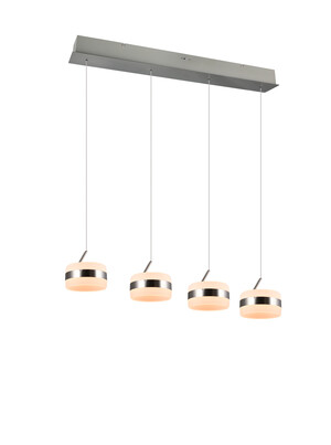 Suspension LED Dios Nickel Mat 4 Têtes CCT/SwitchDimmer LiftMe - Trio Lighting 331410407