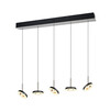 Suspension LED GUANO 5 Lumières - Nickel Mat | Lift Me & 3 Teintes CCT