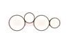 Plafonnier/Applique led noir et blanc SwitchDimmer 4 cercles MEDERA