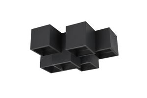 Plafonnier FERNANDO noir mat 6 cubes de Triolighting