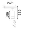 Spot EOS 15W Dali IRC80 pour rail triphasé finition Noir mat 