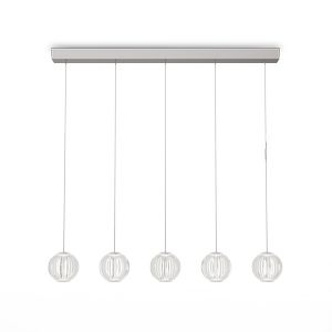 Suspension DIAMOND 5 lumières Ideal Lux | Métal chromé & acrylique effet cristal