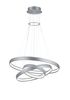 Lustre 3 cercles aluminium brossé LED MACAU de TrioLighting