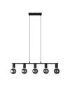 Lustre 5 douilles noir mat VANNES de Triolighting