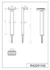 Potelet extérieur LED rechargeable anthracite avec détecteur 