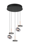 Suspension LED GUANO 5 Lumières - Gris Mat/Café | Lift Me & Design CCT Anneaux