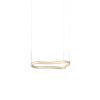 Ideal Lux Waves-1 SP noir - Suspension LED forme ondulée 94 cm doré satiné