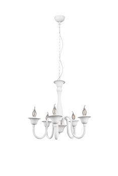 Lustre chandelier blanc 5 branches ELSA de TrioLighting