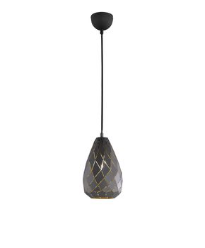 Lustre anthracite à facettes ajourées ONYX  de TrioLighting