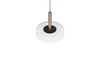 Suspension CELESTE – Élégance verre et métal noir avec LED réglable