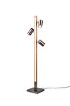 Lampadaire MARLEY 3L Combo Nickel/Bois - 412510407