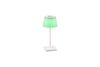 Lampe de table rechargeable blanche SANCHEZ abat-jour blanc