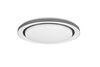 Plafonnier LED grand rond noir mat ATRIA