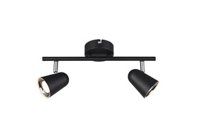 Barre 2 Spots LED Trio TOULOUSE Noir Mat - R82122132