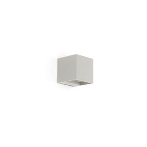 Applique cube extérieure DODO 1L en gris clair RAL7044