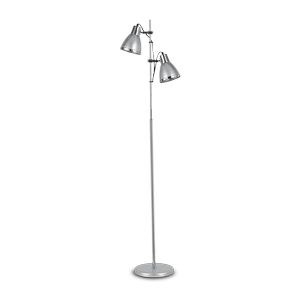 Lampadaire ELVIS à 2 spots orientables finition Teinte Argent 