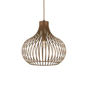 Suspension cage en cloche ONION finition Marron 