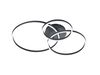 Plafonnier LED 3 cercles noir mat WINONA de TrioLighting