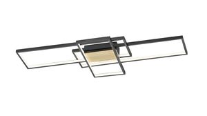 Plafonnier noir Led TUCSON 3 rectangles TrioLighting