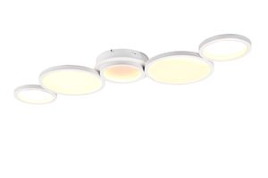 Plafonnier LED 5 cercles blanc mat SALSA