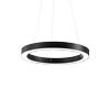 Lustre ORACLE cercle suspendu avec profilé aluminium plat Led finition Noir mat 