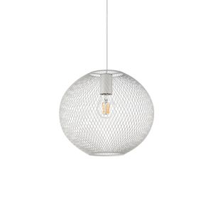 Lustre cage grillagé NET finition Blanc mat 