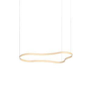 Ideal Lux Waves-3 SP blanc - Suspension LED forme ondulée 156 cm doré satiné