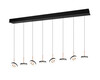 Suspension LED GUANO 8 Lumières - Gris Mat/Café | Lift Me & 3 Teintes CCT XL