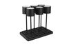 Pack 6 lampes à poser tactiles rechargeables noir mat 1.5W FERNANDEZ