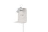 Applique liseuse blanc mat ELEMENT + prise pour chargeur 