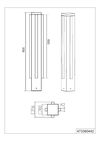 Potelet extérieur Led MITCHELL rectangle IP54 anthracite de TrioLighting