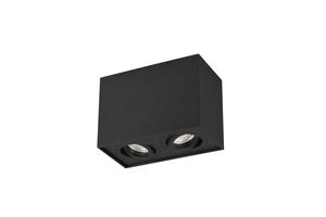 Plafonnier noir mat 2 spots BISCUIT de Triolighting