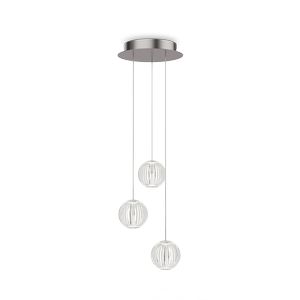 Suspension DIAMOND 3 lumières Ideal Lux | Métal chromé & acrylique effet cristal