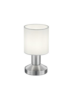 Lampe nickel mat et blanche GARDA de TrioLighting