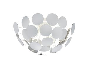 Plafonnier blanc et chrome DISCALGO de TrioLighting