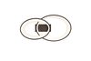 Plafonnier Led noir mat double rond MALAGA de TrioLighting